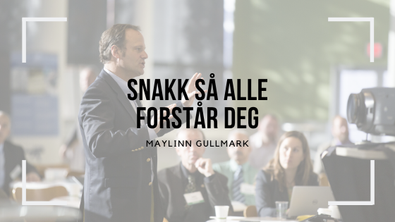 snakk så kunden forstår deg